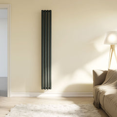 [BHEB009] Balterley Embrace Compact Vertical Double Panel Radiator, 1800mm x 236mm - Anthracite - Lifestyle 1