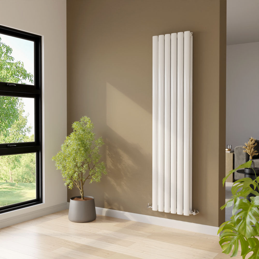 [BHEB326] Balterley Embrace Vertical Double Panel Radiator, 1800mm x 354mm - Gloss White - Lifestyle 2