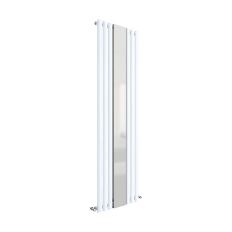 [BHEB330] Balterley Embrace Vertical Single Panel Radiator with Mirror, 1800mm x 499mm - Gloss White - Cutout