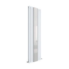 [BHEB331] Balterley Embrace Vertical Double Panel Radiator with Mirror, 1800mm x 499mm - Gloss White - Cutout