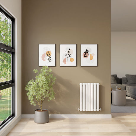 [BHEB337D] Balterley Embrace Horizontal Double Panel Radiator, 600mm x 412mm - Gloss White - Lifestyle 1