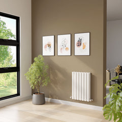 [BHEB337D] Balterley Embrace Horizontal Double Panel Radiator, 600mm x 412mm - Gloss White - Lifestyle 2