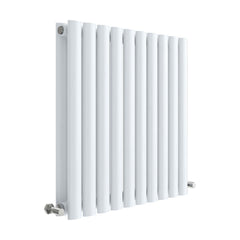 [BHEB338D] Balterley Embrace Horizontal Double Panel Radiator, 600mm x 586mm - Gloss White - Cutout