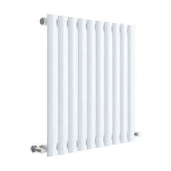 [BHEB338] Balterley Embrace Horizontal Single Panel Radiator, 600mm x 586mm - Gloss White - Cutout