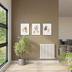 [BHEB338] Balterley Embrace Horizontal Single Panel Radiator, 600mm x 586mm - Gloss White - Lifestyle 1