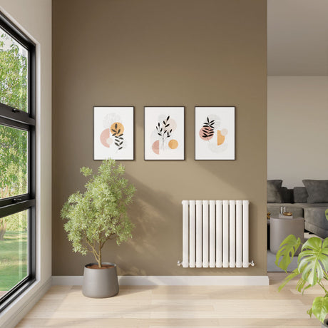 [BHEB338] Balterley Embrace Horizontal Single Panel Radiator, 600mm x 586mm - Gloss White - Lifestyle 1