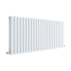 [BHEB340D] Balterley Embrace Horizontal Double Panel Radiator, 600mm x 1398mm - Gloss White - Cutout