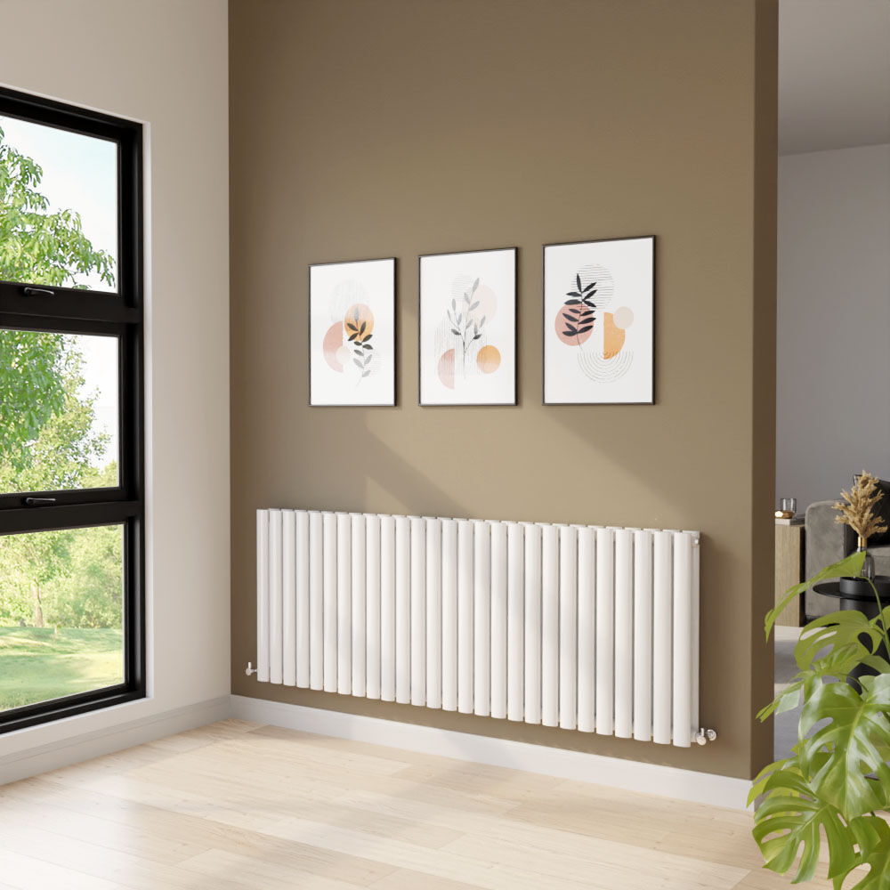 [BHEB342D] Balterley Embrace Horizontal Double Panel Radiator, 600mm x 1572mm - Gloss White - Lifestyle 2