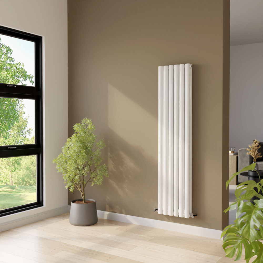 [BHEB368] Balterley Embrace Vertical Double Panel Radiator, 1500mm x 354mm - Gloss White - Lifestyle 2