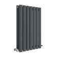 [BHEBA37D] Balterley Embrace Horizontal Double Panel Radiator, 600mm x 412mm - Anthracite - Cutout