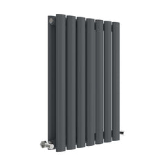 [BHEBA37D] Balterley Embrace Horizontal Double Panel Radiator, 600mm x 412mm - Anthracite - Cutout