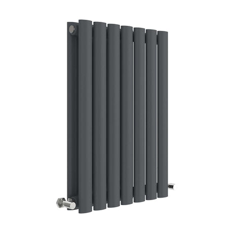 [BHEBA37D] Balterley Embrace Horizontal Double Panel Radiator, 600mm x 412mm - Anthracite - Cutout