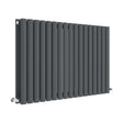 [BHEBA39D] Balterley Embrace Horizontal Double Panel Radiator, 600mm x 992mm - Anthracite - Cutout