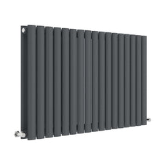 [BHEBA39D] Balterley Embrace Horizontal Double Panel Radiator, 600mm x 992mm - Anthracite - Cutout