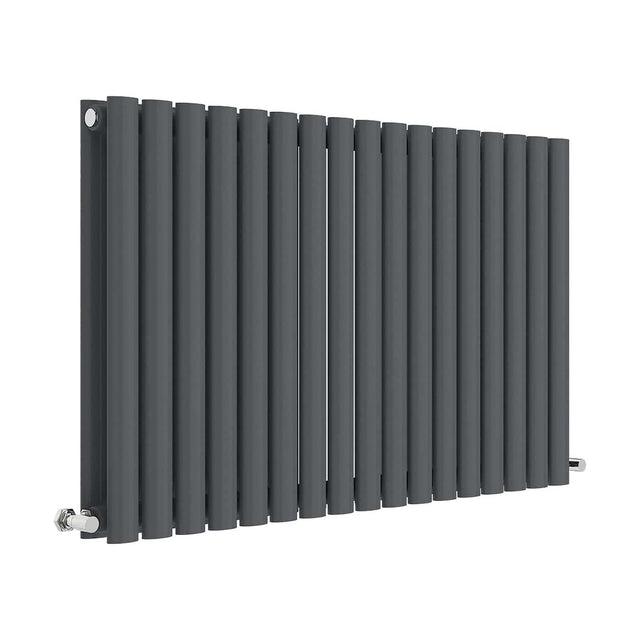 [BHEBA39D] Balterley Embrace Horizontal Double Panel Radiator, 600mm x 992mm - Anthracite - Cutout