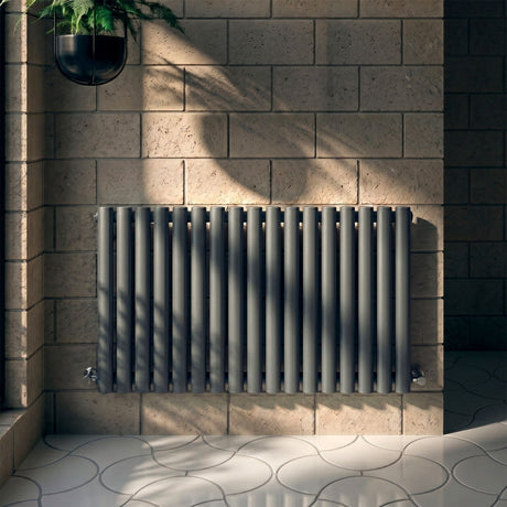 [BHEBA39D] Pattingham Contemporary Horizontal Double Panel Radiator, Choice of Colour and Size - Silo