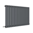 [BHEBA39] Balterley Embrace Horizontal Single Panel Radiator, 600mm x 992mm - Anthracite - Cutout