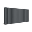 [BHEBA40D] Balterley Embrace Horizontal Double Panel Radiator, 600mm x 1398mm - Anthracite - Cutout