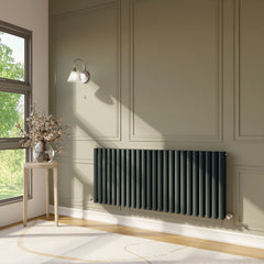 [BHEBA40D] Balterley Embrace Horizontal Double Panel Radiator, 600mm x 1398mm - Anthracite - Lifestyle 2