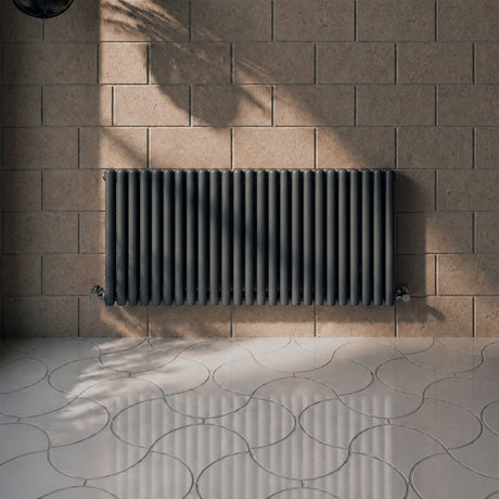 [BHEBA40D] Pattingham Contemporary Horizontal Double Panel Radiator, Choice of Colour and Size - Silo