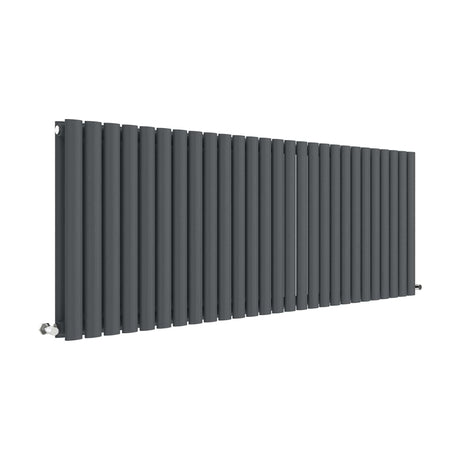 [BHEBA42D] Balterley Embrace Horizontal Double Panel Radiator, 600mm x 1572mm - Anthracite - Cutout