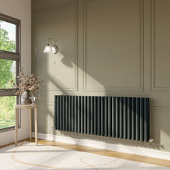 [BHEBA42D] Balterley Embrace Horizontal Double Panel Radiator, 600mm x 1572mm - Anthracite - Lifestyle 2