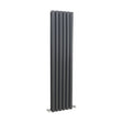 [BHEBA76] Balterley Embrace Vertical Double Panel Radiator, 1500mm x 354mm - Anthracite - Cutout