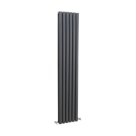 [BHEBA77] Balterley Embrace Vertical Double Panel Radiator, 1800mm x 354mm - Anthracite - Cutout