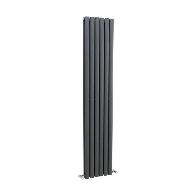 [BHEBA77] Balterley Embrace Vertical Double Panel Radiator, 1800mm x 354mm - Anthracite - Cutout