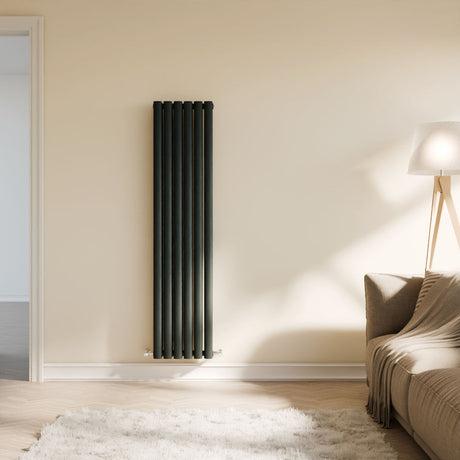 [BHEBA77] Balterley Embrace Vertical Double Panel Radiator, 1800mm x 354mm - Anthracite - Lifestyle 1