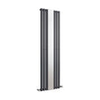[BHEBA78] Balterley Embrace Vertical Single Panel Radiator with Mirror, 1800mm x 499mm - Anthracite - Cutout