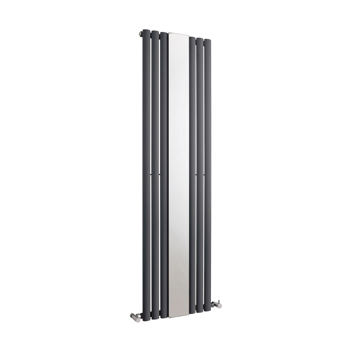 [BHEBA78] Balterley Embrace Vertical Single Panel Radiator with Mirror, 1800mm x 499mm - Anthracite - Cutout
