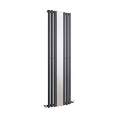 [BHEBA78] Pattingham Vertical Single Panel Radiator with Mirror, 1800mm x 499mm, Choice of Colour - Cutout