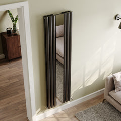 [BHEBA79] Balterley Embrace Vertical Double Panel Radiator with Mirror, 1800mm x 499mm - Anthracite - Lifestyle 2