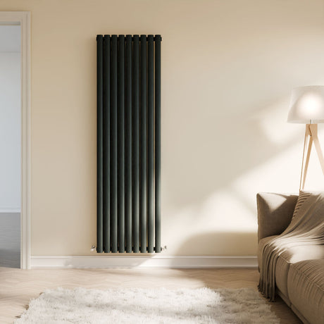 [BHEBA81] Balterley Embrace Vertical Double Panel Radiator, 1800mm x 528mm - Anthracite - Lifestyle 1