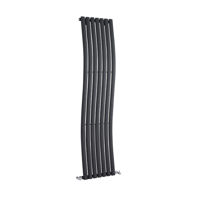 [BHEBA95] Balterley Embrace Wave Vertical Single Panel Radiator, 1785mm x 413mm - Anthracite - Cutout