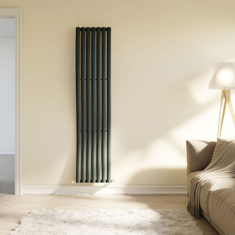 [BHEBA95] Balterley Embrace Wave Vertical Single Panel Radiator, 1785mm x 413mm - Anthracite - Lifestyle 1