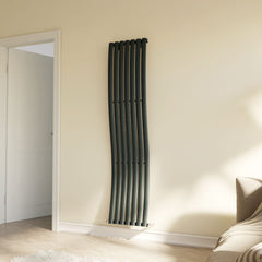 [BHEBA95] Balterley Embrace Wave Vertical Single Panel Radiator, 1785mm x 413mm - Anthracite - Lifestyle 2