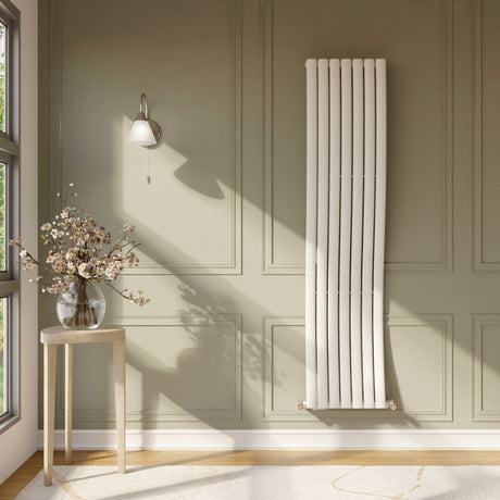 [BHEBW95] Balterley Embrace Wave Vertical Single Panel Radiator, 1785mm x 413mm - Gloss White - Lifestyle 1