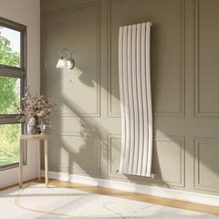 [BHEBW95] Balterley Embrace Wave Vertical Single Panel Radiator, 1785mm x 413mm - Gloss White - Lifestyle 2