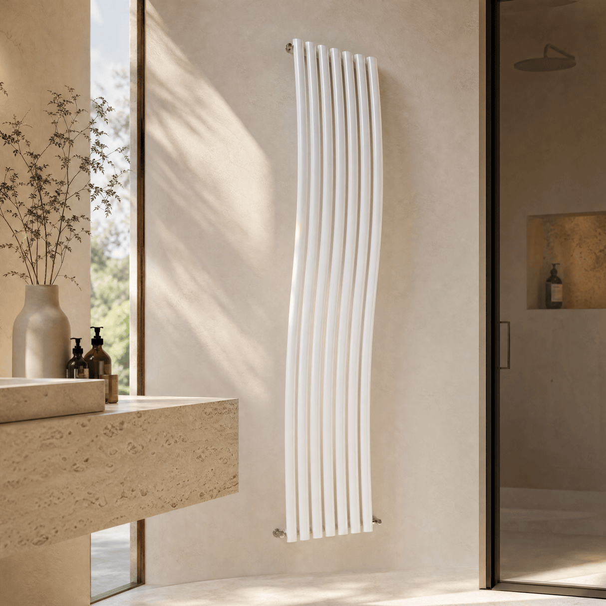 [BHEBW95] Pattingham Wave Vertical Single Panel Radiator, 1785mm x 413mm, Choice of Colour
