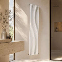 [BHEBW95] Pattingham Wave Vertical Single Panel Radiator, 1785mm x 413mm, Choice of Colour