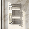 [BHEF358] Bagnall Electric Square Flat Heated Towel Rail with 8 Bars, 840 x 500mm, Choice of Colour - Silo
