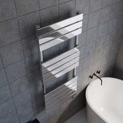 [BHEF359] Electric Square Flat Heated Towel Rail with 12 Bars, 1213 x 500, Anthracite - Lifestyle 2