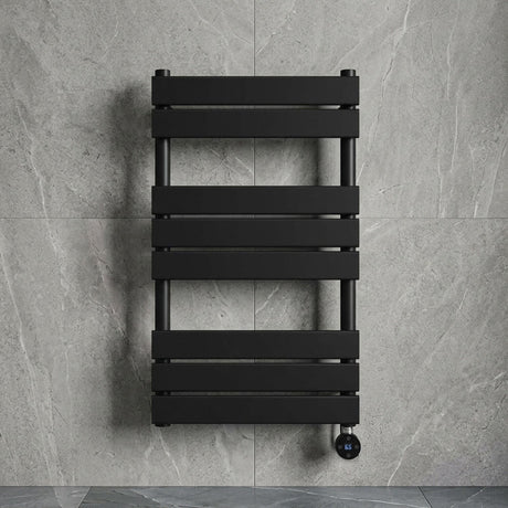 [BHEF458] Bagnall Electric Square Flat Heated Towel Rail with 8 Bars, 840 x 500mm, Choice of Colour - Silo