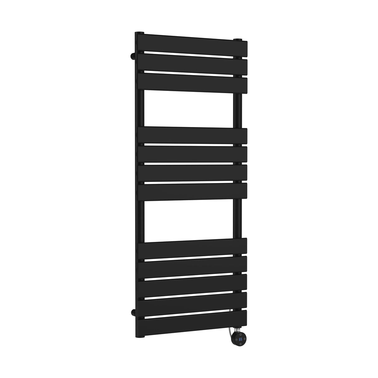 [BHEF459] Electric Square Flat Heated Towel Rail with 12 Bars, 1213 x 500, Anthracite - Cutout