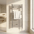 [BHEL150] Ellastone Electric Vertical Round Towel Rail with 13 Rails, 720mm x 400mm, Choice of Colour - Silo