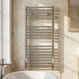 [BHEL151] Ellastone Electric Vertical Round Towel Rail with 18 Rails, 920mm x 480mm, Choice of Colour - Silo