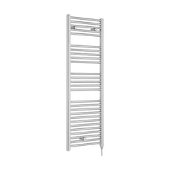 [BHEL152] Balterley Contemporary Electric Vertical Round Towel Rail, 27 Rails, 1375mm x 480mm, 500 Watt Heated Bathroom Accessory - Chrome - Cutout