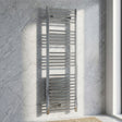 [BHEL152] Ellastone Contemporary Electric Vertical Round Towel Rail with 27 Rails, 1375mm x 480mm, Choice of Colour - Silo